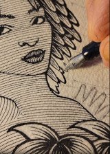 Portrait of art model Inky Bunny Muse